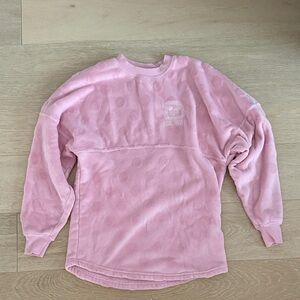 Disney World Pink Fleece polka dot Spirit Jersey size small